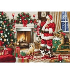 Borduurpakket Kerstman interieur