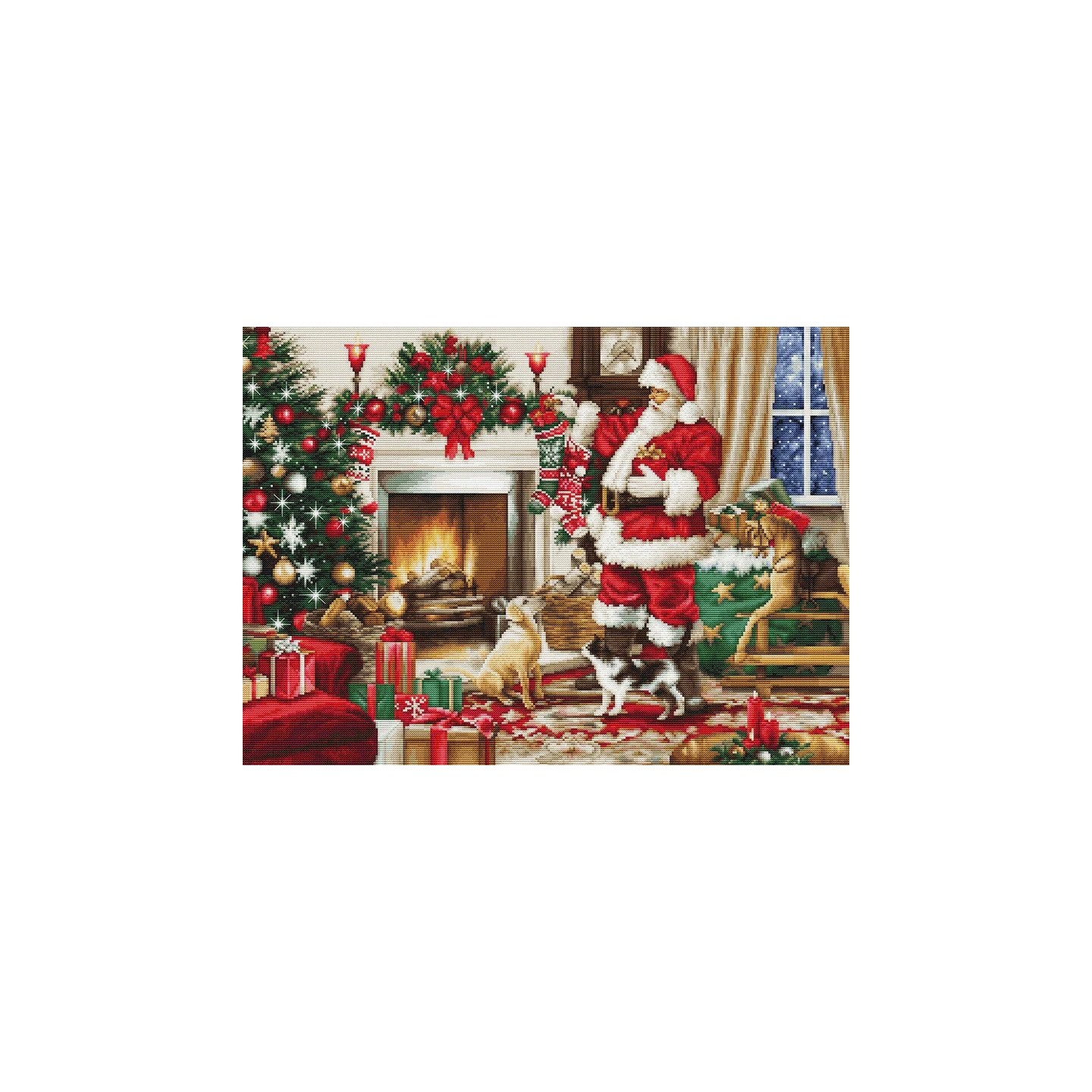 Stickset Weihnachtsmann-Interieur
