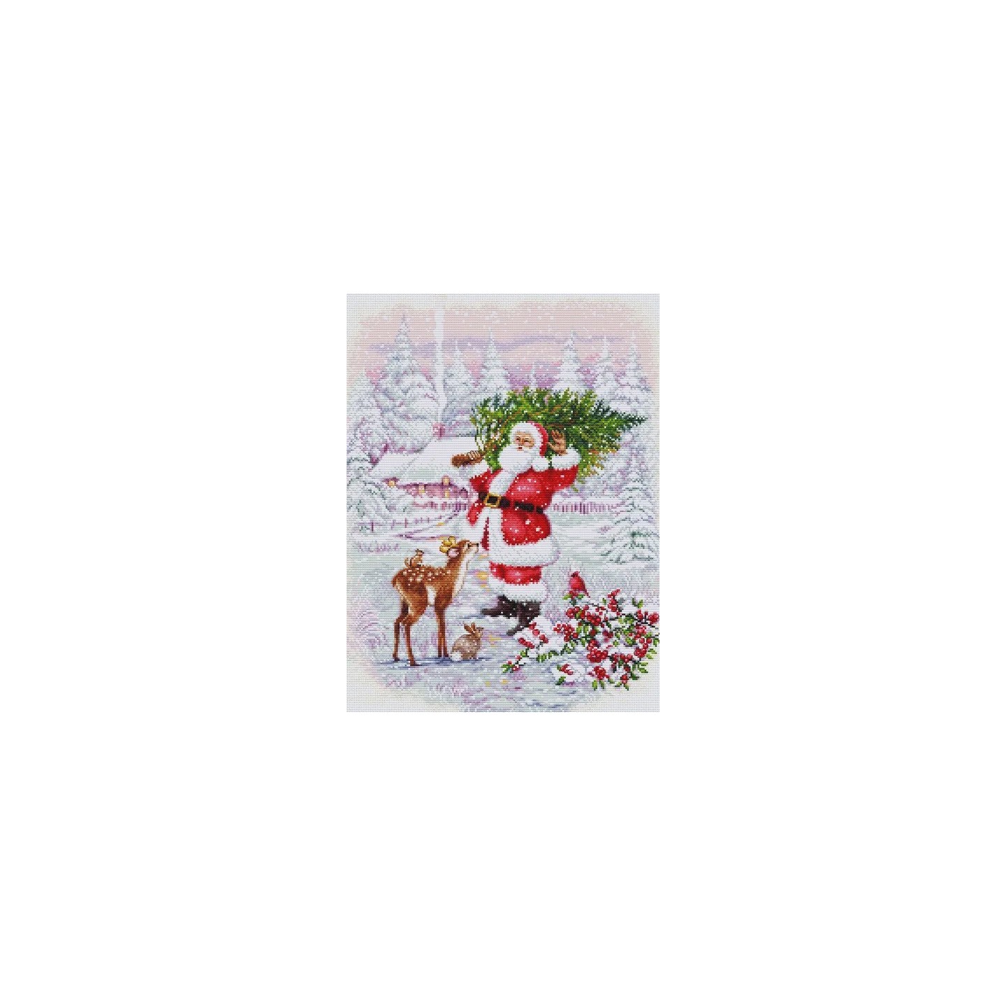 Embroidery kit Santa With Tree