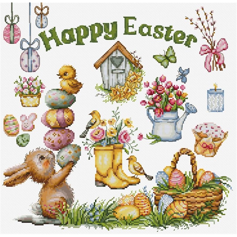 Stickset Frohe Ostern Stickset Frohe Ostern