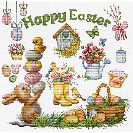 Embroidery kit Happy Easter