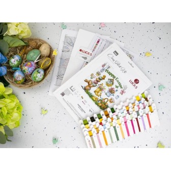 Kit de broderie Joyeuses Pâques