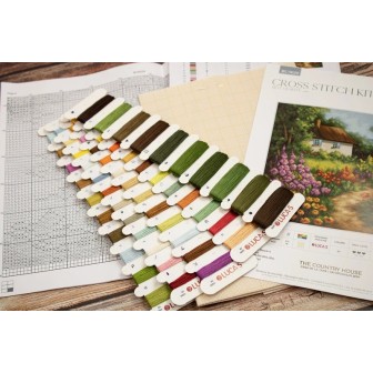 Kit de broderie Maison de campagne