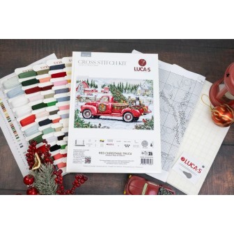 Stickset Roter Weihnachtstruck