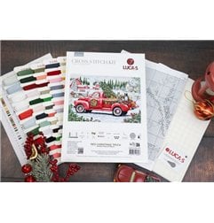 Borduurpakket Rode kersttruck