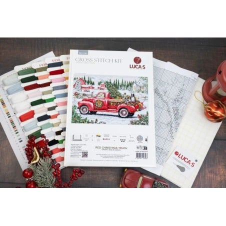 Stickset Roter Weihnachtstruck