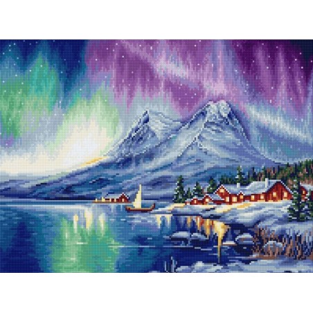 Embroidery kit Northern Lights (petit point)