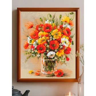 Embroidery kit Field Poppies