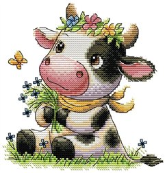 Embroidery kit Cute Little Cow