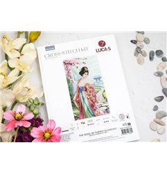 Kit de broderie Chant des cerisiers en fleurs Kit de broderie Chant des cerisiers en fleurs