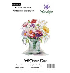 Stickset Wildblumenvase