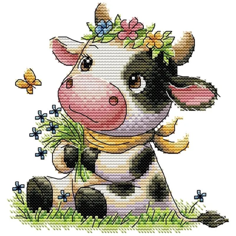 Borduurpakket Schattig koeitje Borduurpakket Schattig koeitje