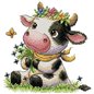 Embroidery kit Cute Little Cow Embroidery kit Cute Little Cow