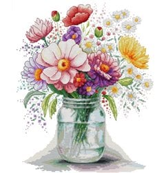 Borduurpakket Wildebloemen vaas