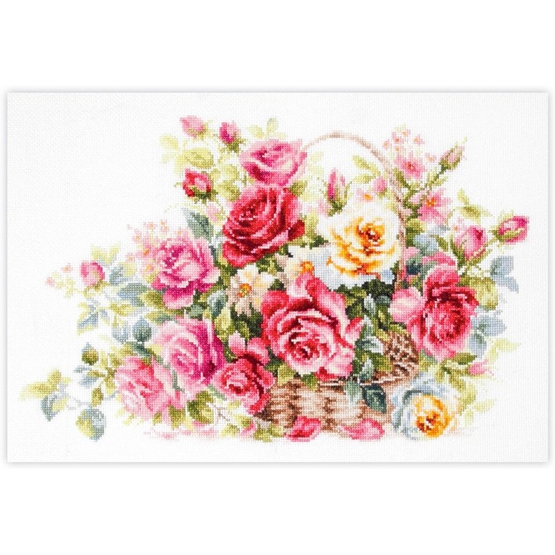 Borduurpakket Mand met rozen Borduurpakket Mand met rozen