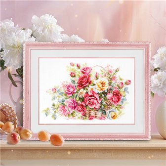 Borduurpakket Mand met rozen