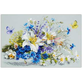 Kit de broderie Lys et bleuets