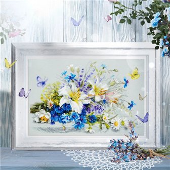 Kit de broderie Lys et bleuets