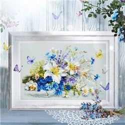 Borduurpakket Lelies en korenbloemen