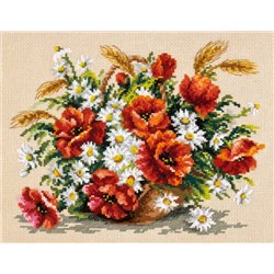 Embroidery kit Bouquet of Wildflowers