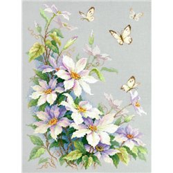 Embroidery kit Clematis