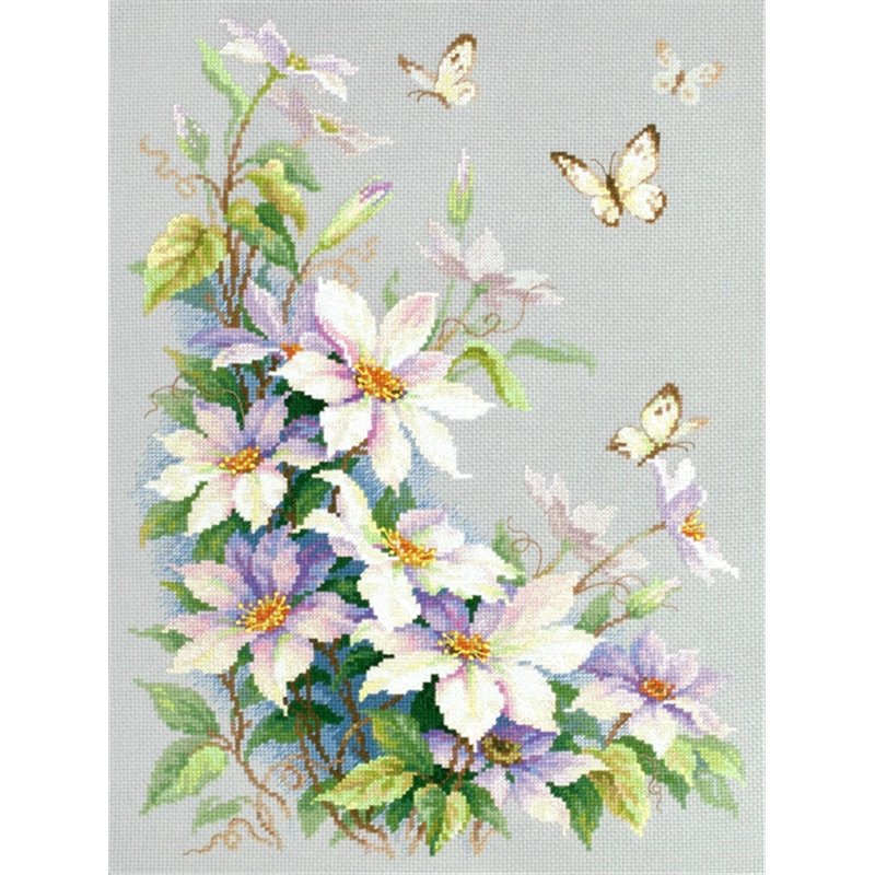 Borduurpakket Clematis Borduurpakket Clematis