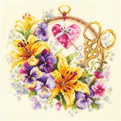 Embroidery kit Lilies for Needlewoman