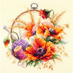 Kit de broderie Coquelicots pour la brodeuse