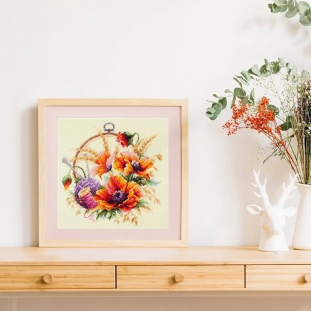 Stickset Mohnblumen für die Stickerin