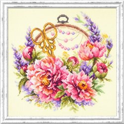 Kit de broderie Pivoines pour la brodeuse