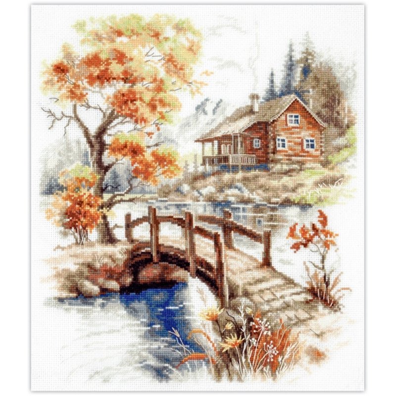 Embroidery kit Autumn in the Mountains Embroidery kit Autumn in the Mountains