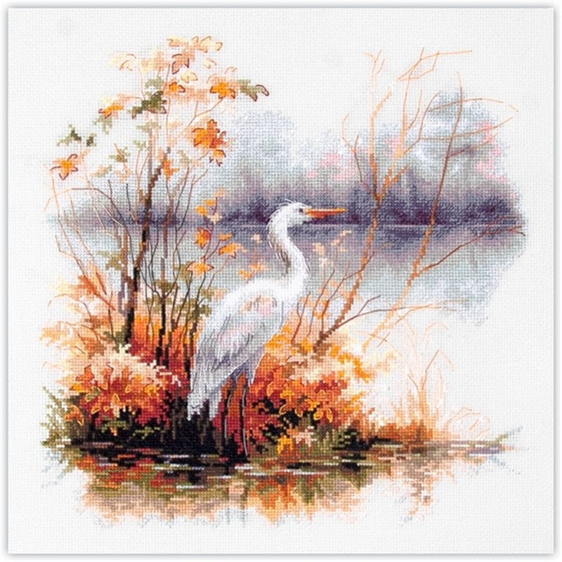 Kit de broderie Héron blanc Kit de broderie Héron blanc