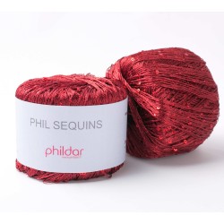 Breiwol Phildar Phil Sequins Bordeaux