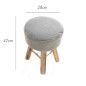 Holzhocker mit Kissen