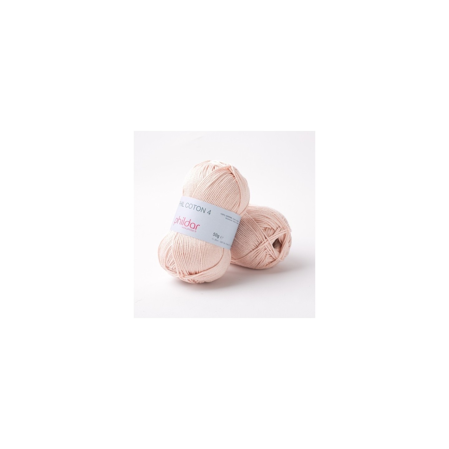 Haakgaren Phildar Phil Coton 4 laite de rose