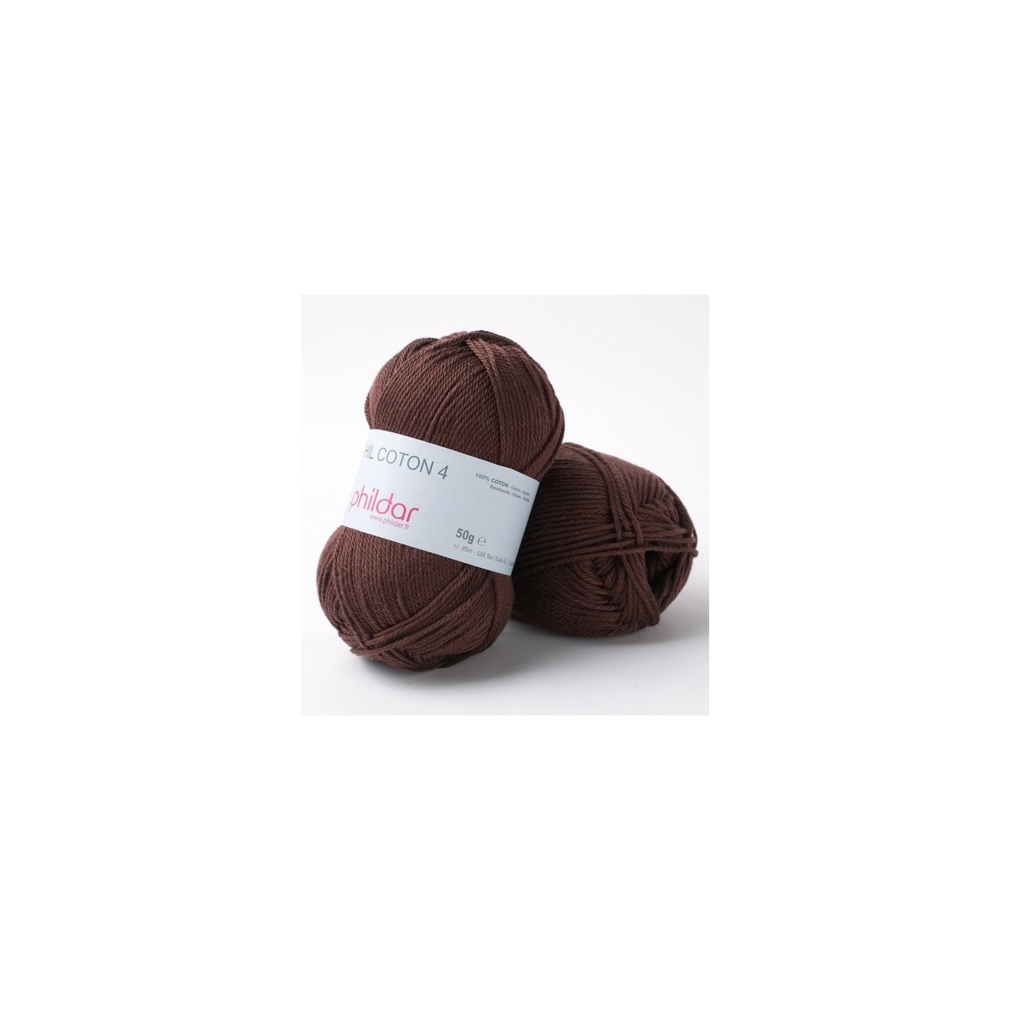 Fil crochet Phildar  Phil Coton 4 bordeaux