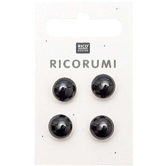 Rico Design 4 Yeux d'animaux à coudre 11 mm