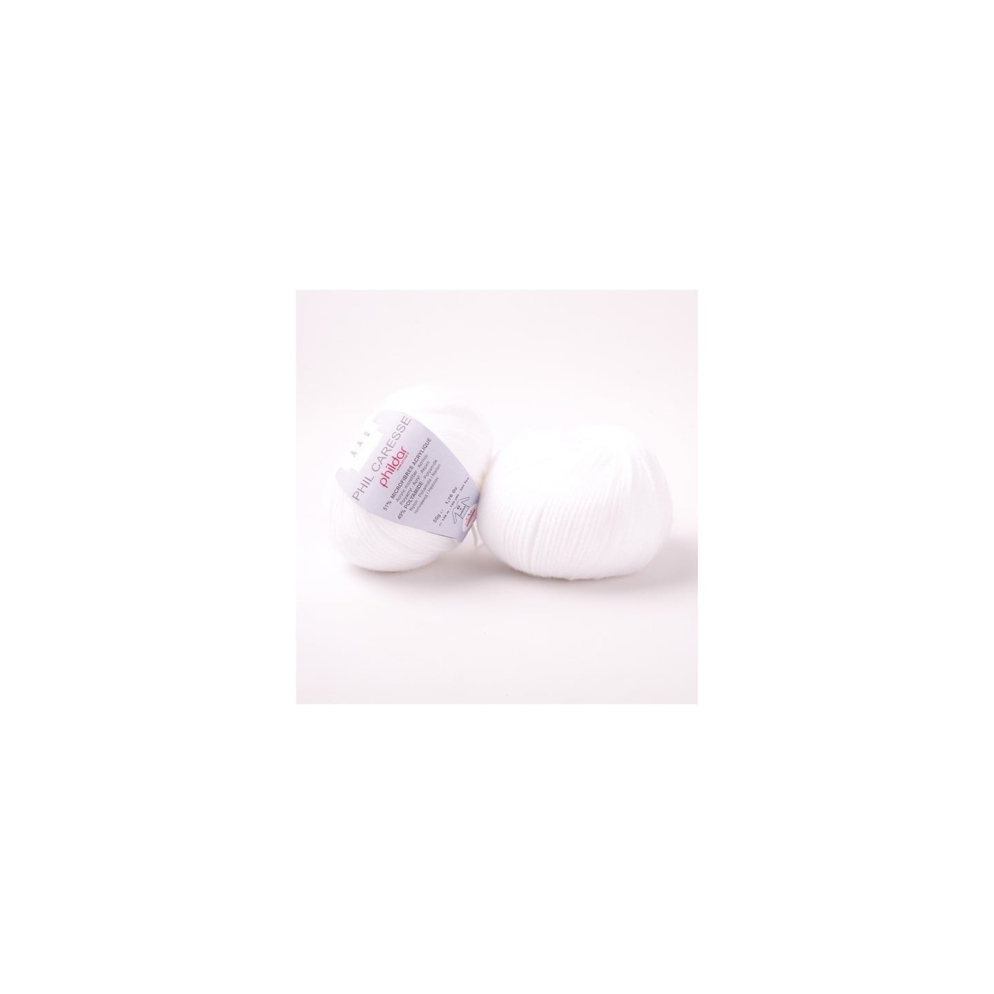 Knitting yarn Phildar Phil Caresse Blanc