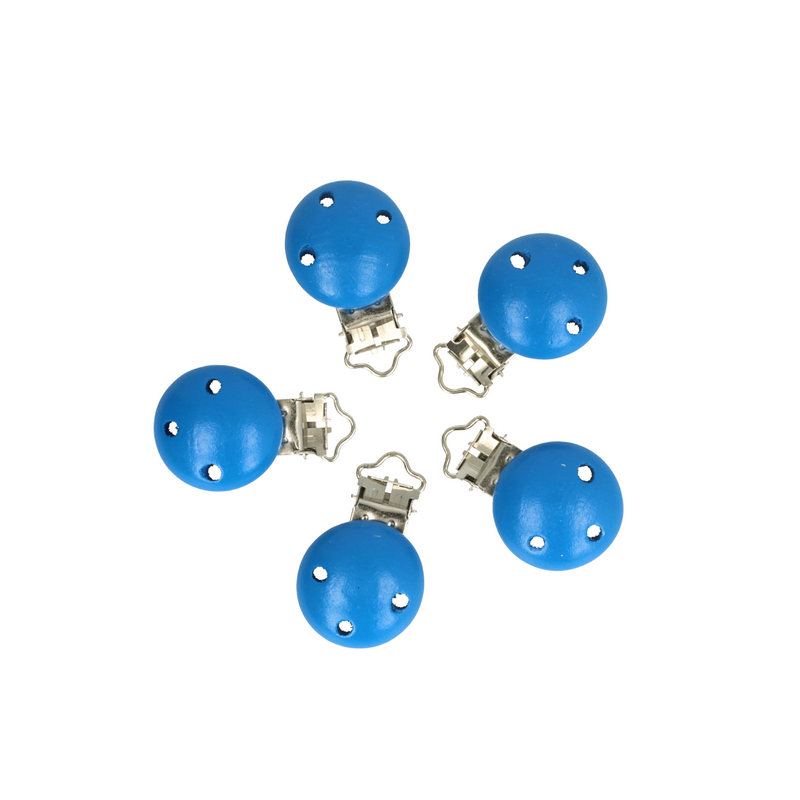 Houten speenklem korenblauw