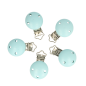 attache sucette en bois blue ciel