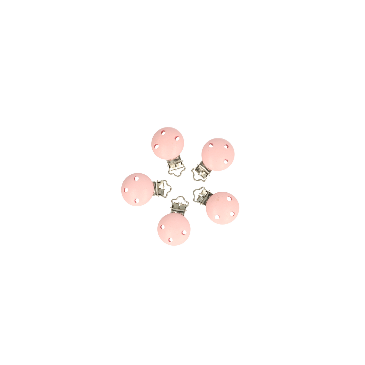   Houten speenklem baby roze