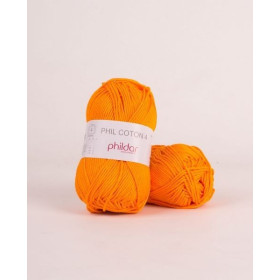 Crochet yarn Phildar Phil Coton 4 mandarine