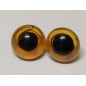 Dierenoog 15 mm in glas amber