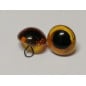 Dierenoog 15 mm in glas amber
