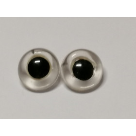  Tierauge Glas zum Nähen 15 mm klar