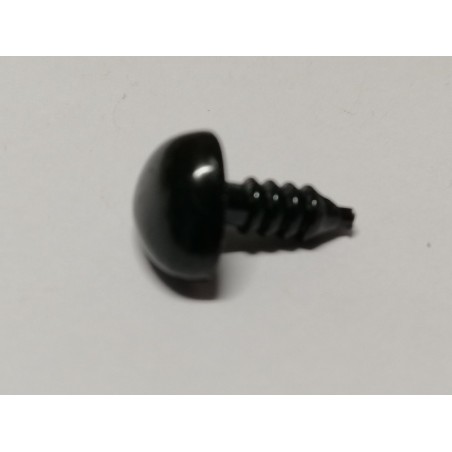 Dierenneus 12 mm driehoek vlak - zwart