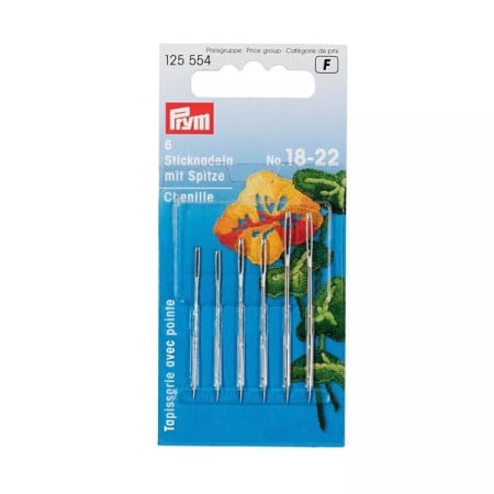 Chenille needles with sharp point 18-22