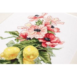 Luca-S Embroidery kit Flowers and lemon