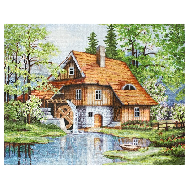 Embroidery kit Spring landscape