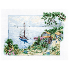 Kit de broderie Paysage marin Kit de broderie Paysage marin